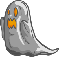Hand drawn Flying Ghost Halloween Doodle Illustration png
