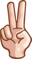 caricature de geste de la main png