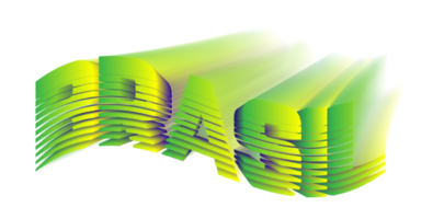 texto brasil, com efeito 3d de movimento verde e amarelo png