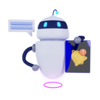 Outils de marketing et de notification alimentés par 3d bot ai png