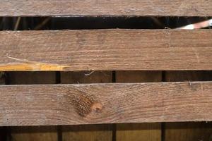 Very old wooden crates with some cracks in a close up view photo