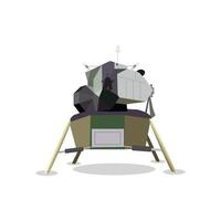 Apollo 11 Lunar Module Eagle vector illustration isolated on the white background.
