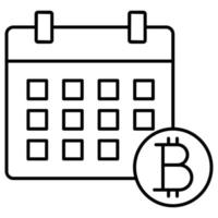 Crypto calendar  which can easily modify or edit vector