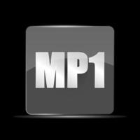 MP1 File Icon, Flat Design Style vector