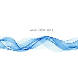 Abstract smooth stylish blue decorative wave background vector