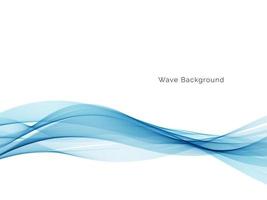 Blue wave design flowing stylish background vector