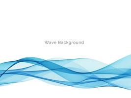 Abstract smooth stylish blue decorative wave background vector