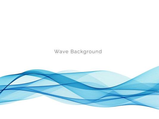 Abstract smooth stylish blue decorative wave background