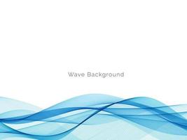 Abstract smooth stylish blue decorative wave background vector