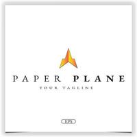 PAPER PLANE logo premium elegant template vector eps 10