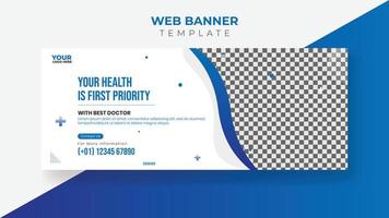 Healthcare banner template concept vector