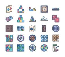 Table and board Games icon set vector