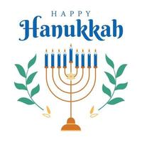 Hanukkah background in Flat Design Concept vector