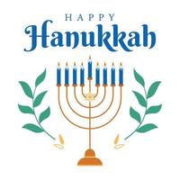 fondo de hanukkah en concepto de diseño plano vector