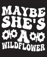 Wildflower t shirt desing, vector