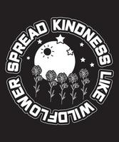 Wildflower t shirt desing, vector