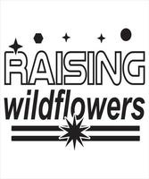 Wildflower t shirt desing, vector