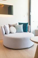 comfortable pillows decoration on sofa photo