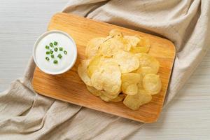 potato chips with sour cream photo