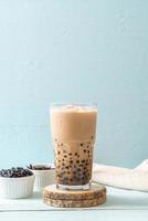 Taiwan milk tea with bubbles photo