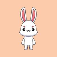 cute rabbit cartoon doodle art hand drawn concept vector kawaii icon illustration