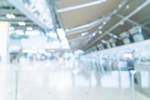 abstract blur airport terminal for background photo