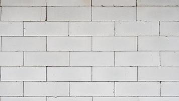 Background and texture surface of lightweight brick. Build a house wall. Surface is white and has a patterned meaning. photo