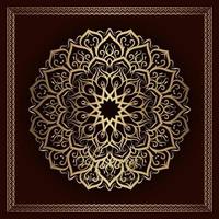 mandala ornament with vintage frame vector