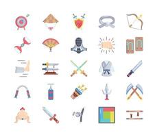 Martial Arts and karate icon set vector