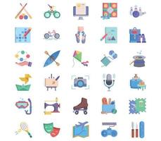 Hobby and free time icon set vector