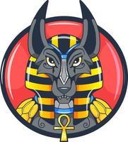 dios egipcio anubis vector