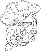 ant eater coloring book vector