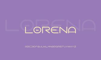 Lorena Modern Alphabet Display Typeface Font vector