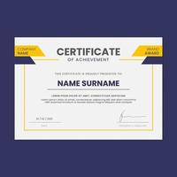 Certificate of appreciation template, Clean modern certificate with simple vector design. Certificate border template with luxury and modern illustration.