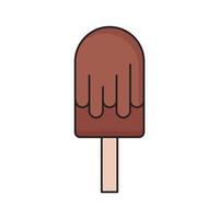 icono de color de contorno de helado vector