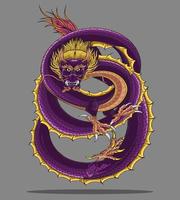 Dragon vector art illustration tatto design