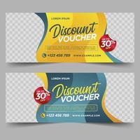 Food gift voucher, discount design template vector