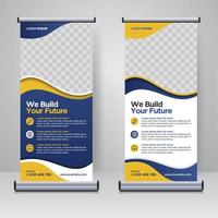 Corporate rollup or X banner design template vector