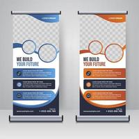 rollup corporativo o plantilla de diseño de banner x vector