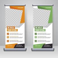 Corporate rollup or X banner design template vector