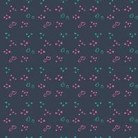 Seamless pattern with hand drawn hearts and dots vector