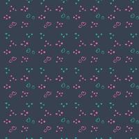 Seamless pattern with hand drawn hearts and dots vector