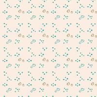 Seamless pattern with hand drawn hearts and dots vector