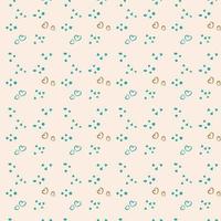 Seamless pattern with hand drawn hearts and dots vector