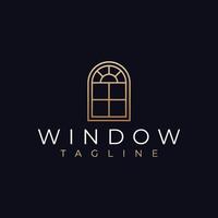 luxury window logo design vector