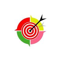 target board and arrow icon vector