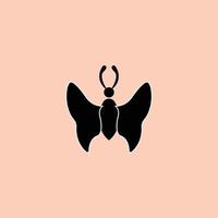 Black butterfly vector illustration