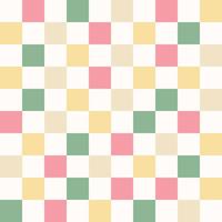 Cute childish Checkerboard Y2K seamless pattern vector background with colorful grid. Abstract sweet children repeat texture wallpaper, modern trendy textile design