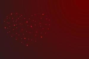 Abstract icon Heart made from lines and triangles. Low poly style design. photo