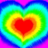 Abstract heart. Tie dye pattern. photo